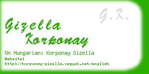 gizella korponay business card